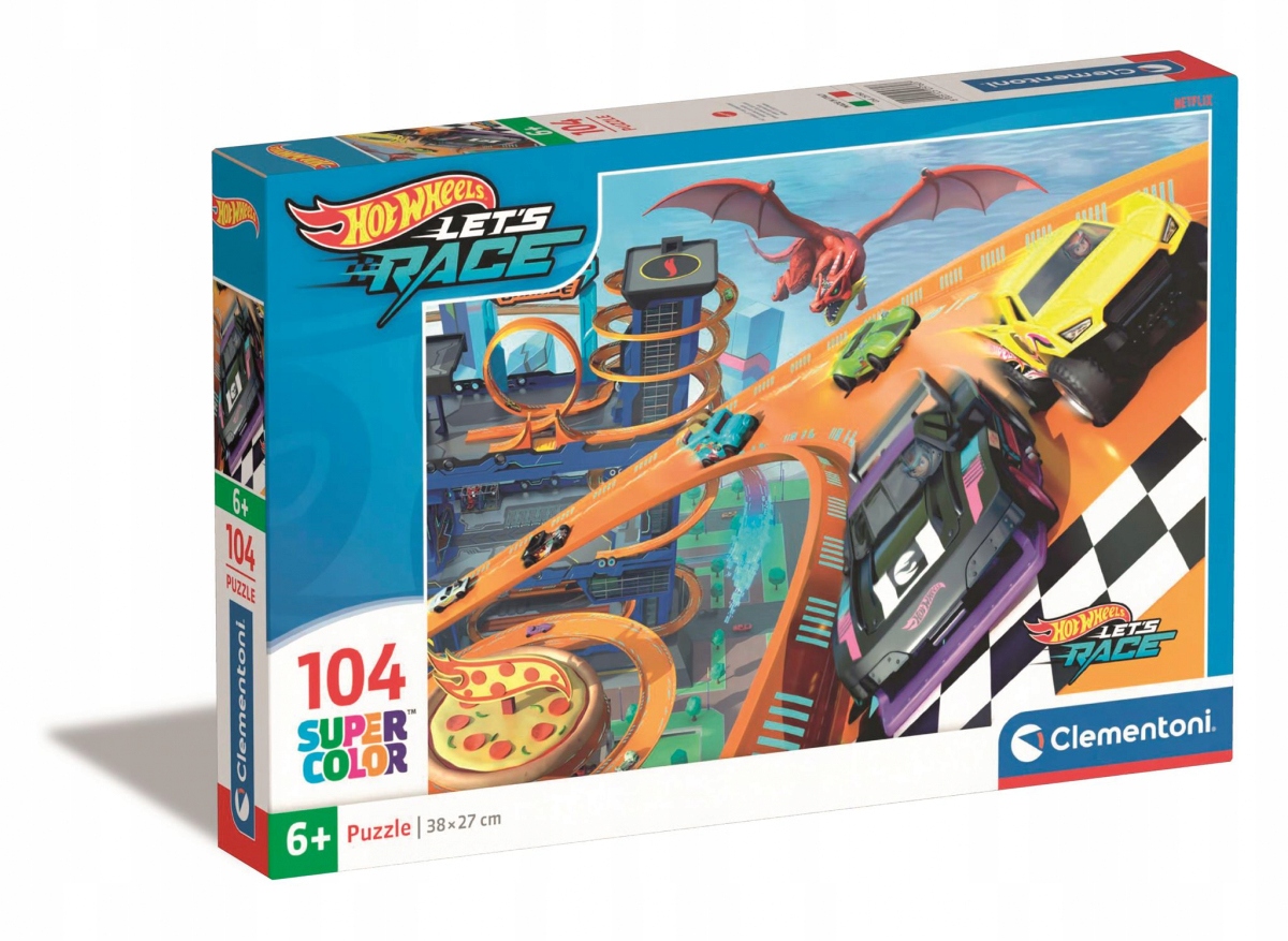 PUZZLE 104 ELEMENTY HOTWHEELS NA START!