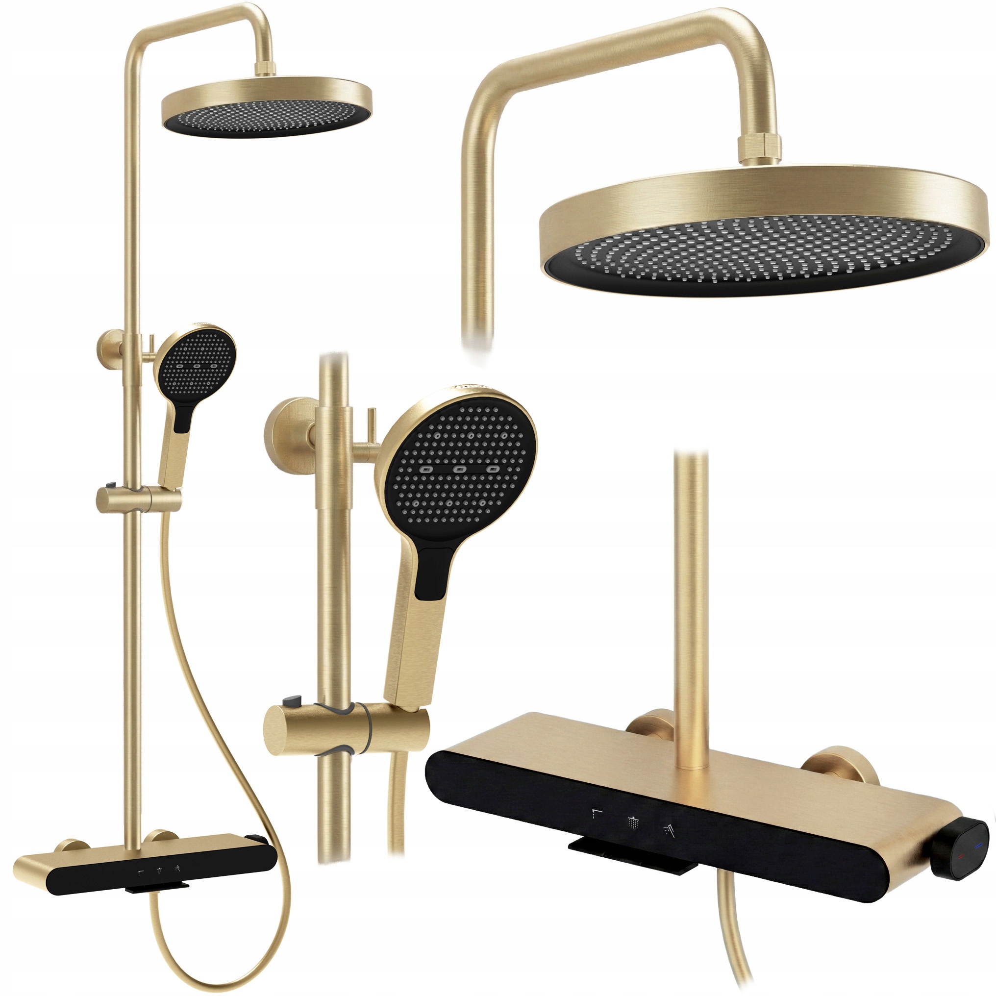 Natynková Sprchová Súprava Rea Farel Zlatý kartáčovaný biidetta