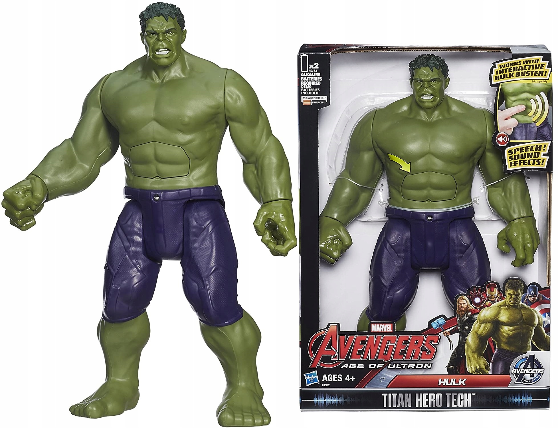 

Hasbro Figurka Hulk Z Dźwiękami Interaktywna B1382