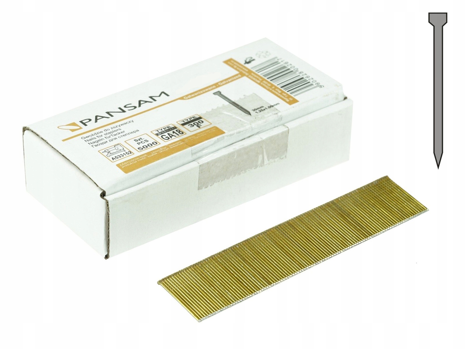 

Gwoździe do gwożdziarki TYP300 dł. 30mm 5000szt