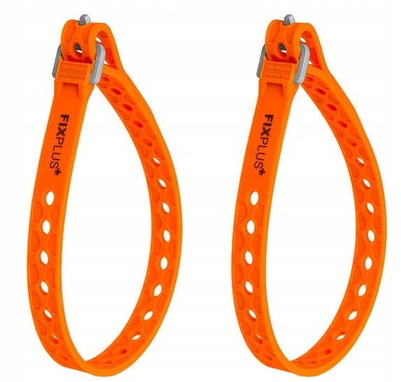 FixPlus 40cm pasek mocujący szer 1,2cm 2pak Pomarańczowy