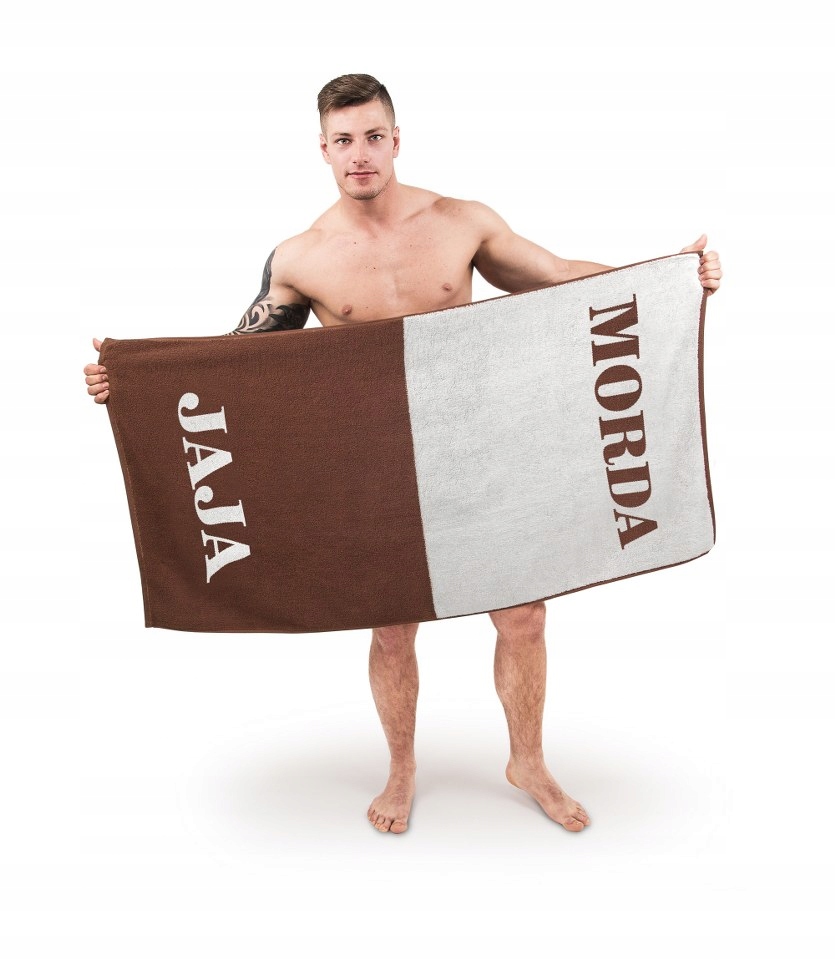 Ręcznik kąpielowy Morda Jaja śmieszny faceta męża brata chłopaka