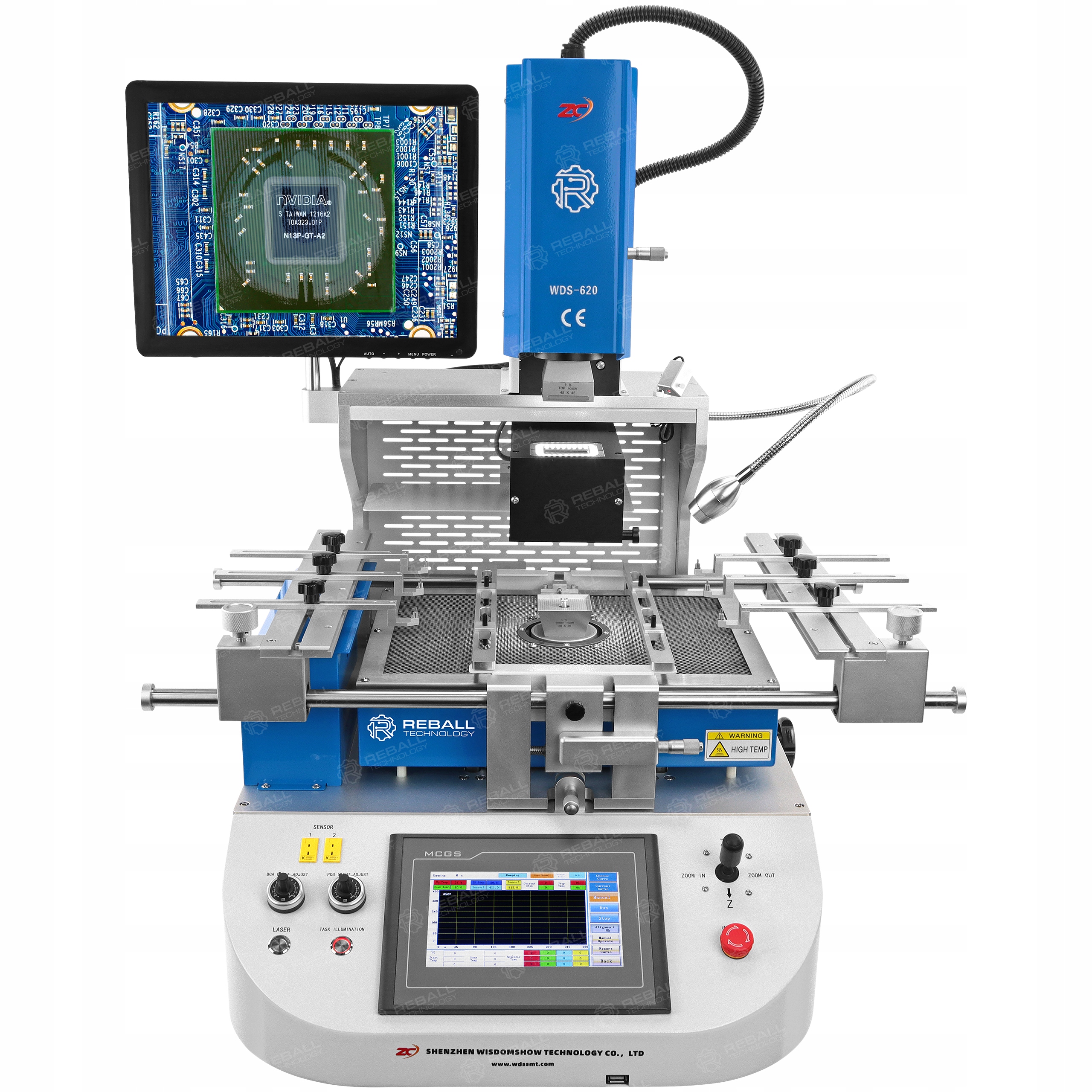 Bga Smd Pájecí Stanice Pro Opravy Wisdomshow WDS-620 5200W Ir 2x Hot Air