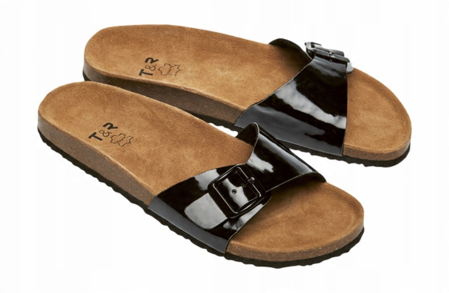 

Buty Klapki Damskie lekkie korkowe Czarne *41 U