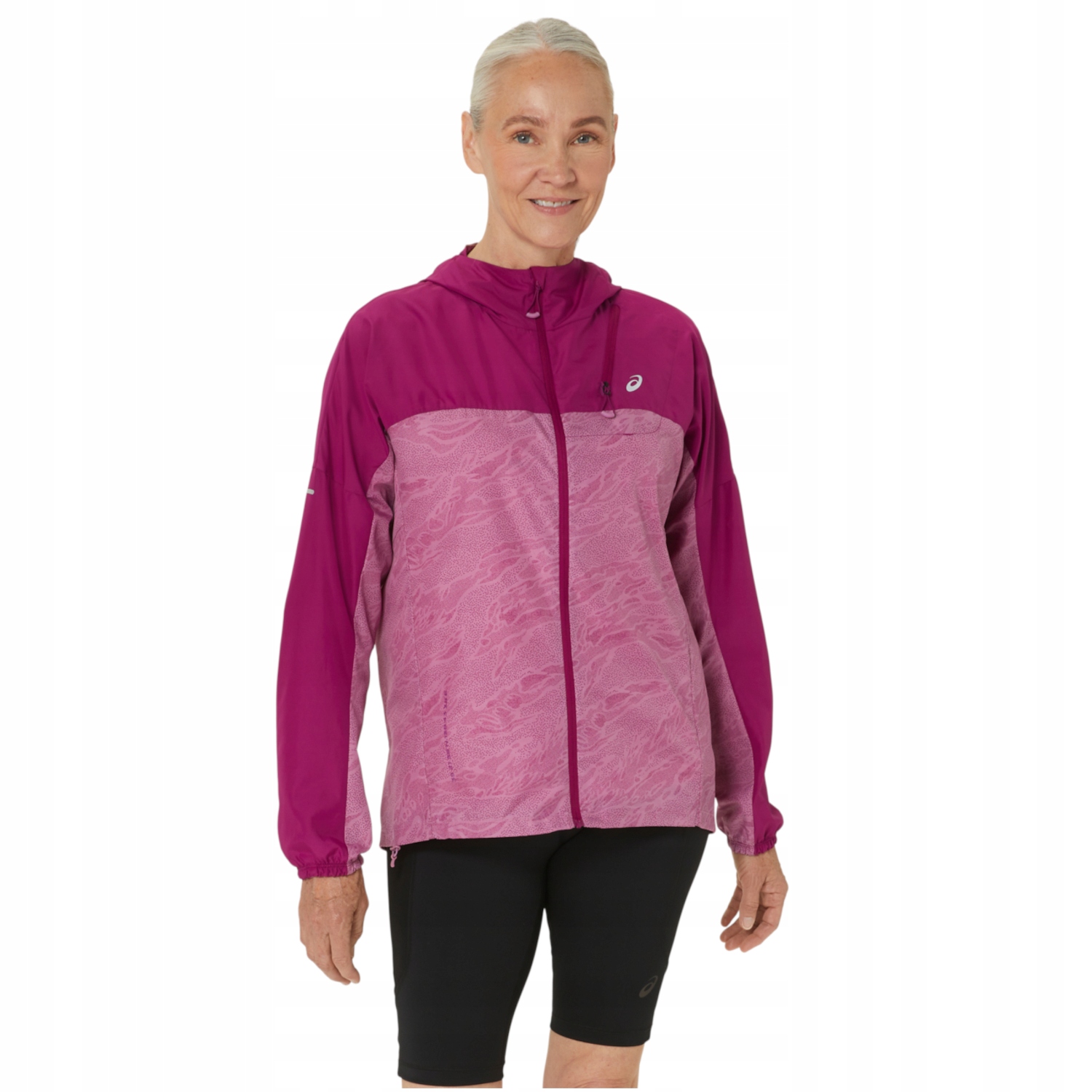 Asics Fujitrail Packable Windbreaker [M] Dámská fialová bunda