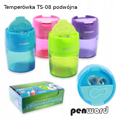 

Penword temperówka z pojemnikiem podwójna TS-08