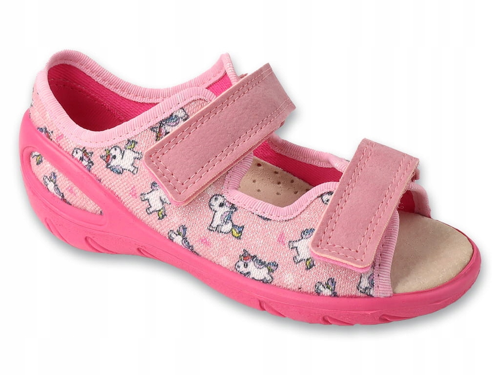 Befado kapcie dziecięce rzepy wielokolorowy