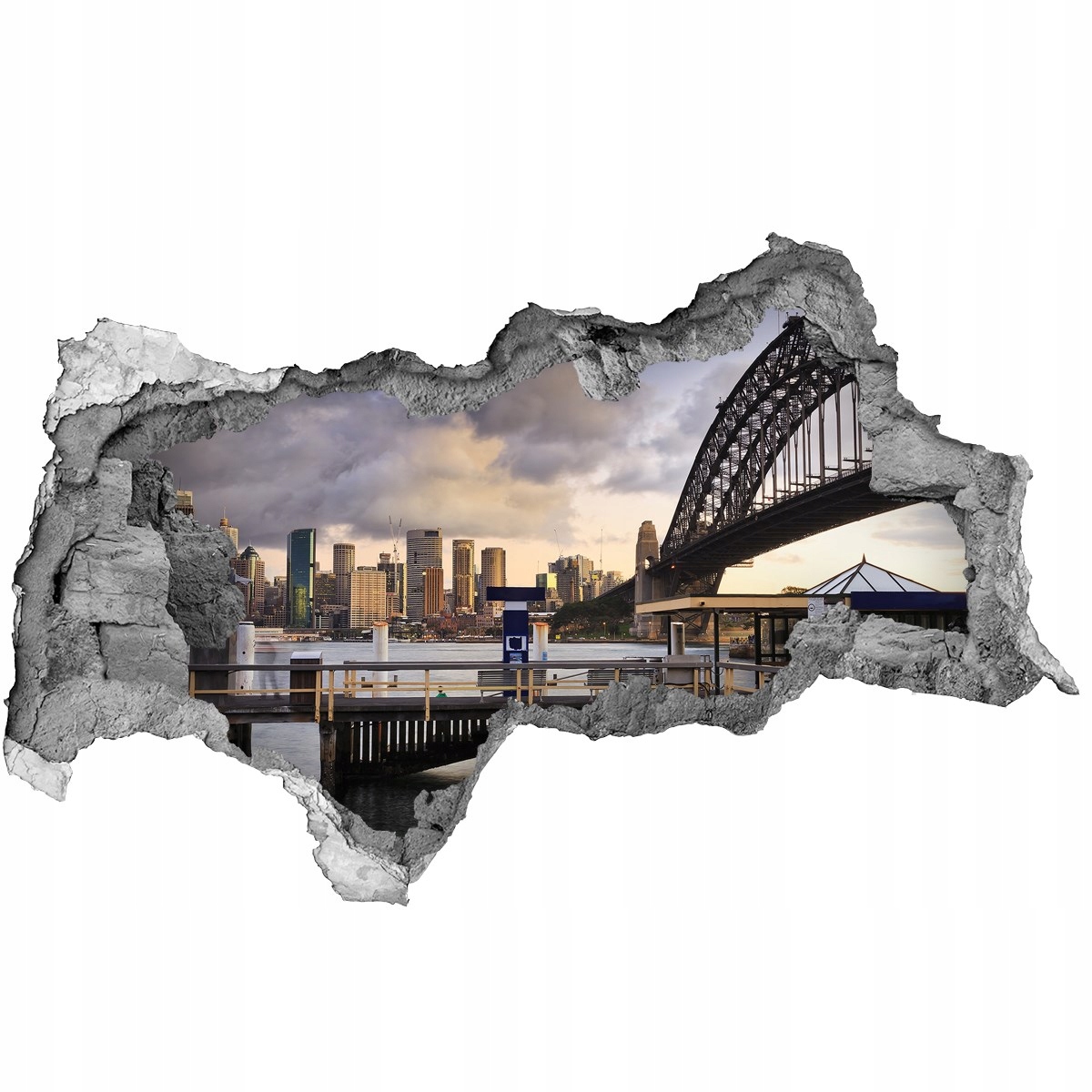 

Fototapeta dziura na ścianę 3d Most w Sydney 95x73