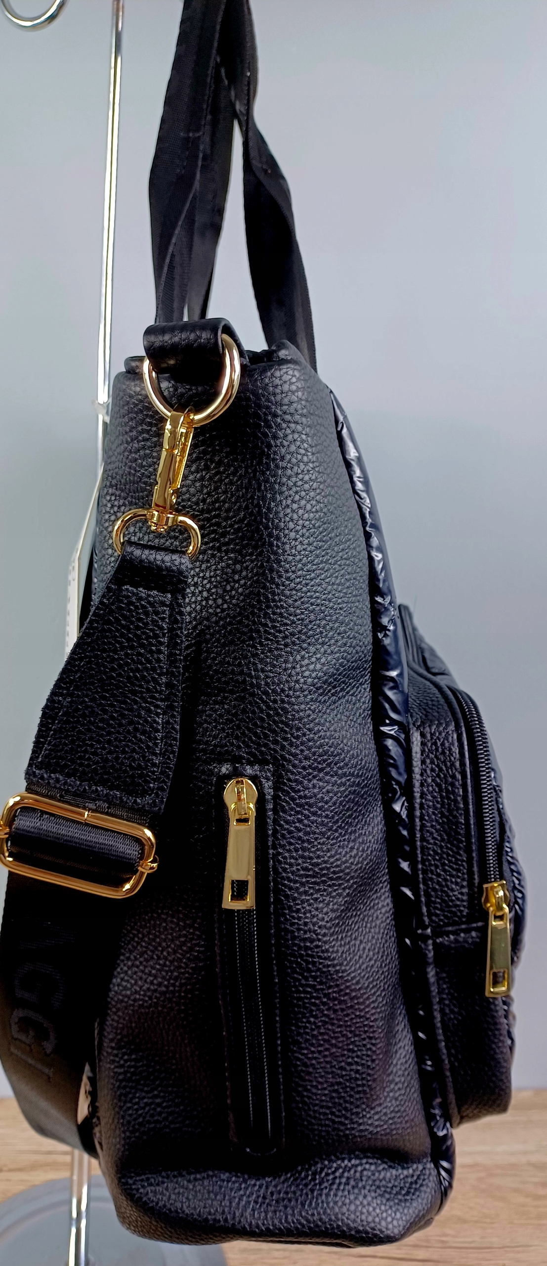 LAURA BIAGGI torebka CZARNA A4 shopper PIKOWANY Model shopper