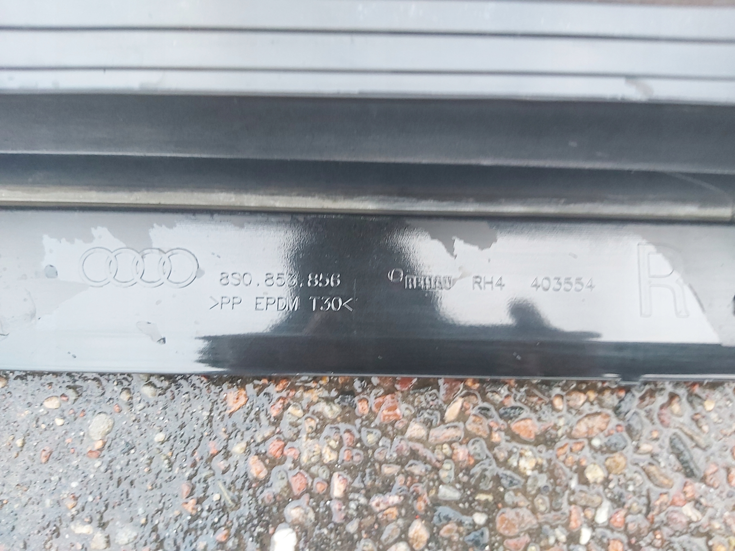 moulding threshold cap exterior right 8S0853856 AUDI TT 8S S-LINE