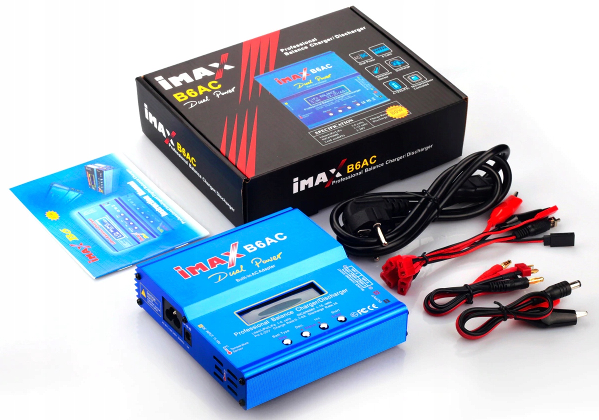 

Ładowarka Imax B6AC 80W z zasilaczem adaptery