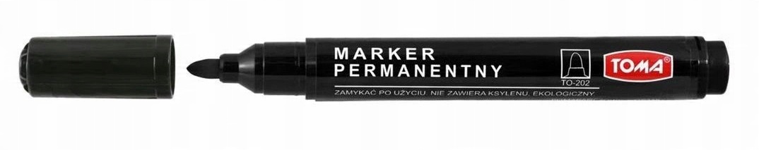 

Pisa Marker Permanentny Czarny Toma 2,5mm Szkło CD