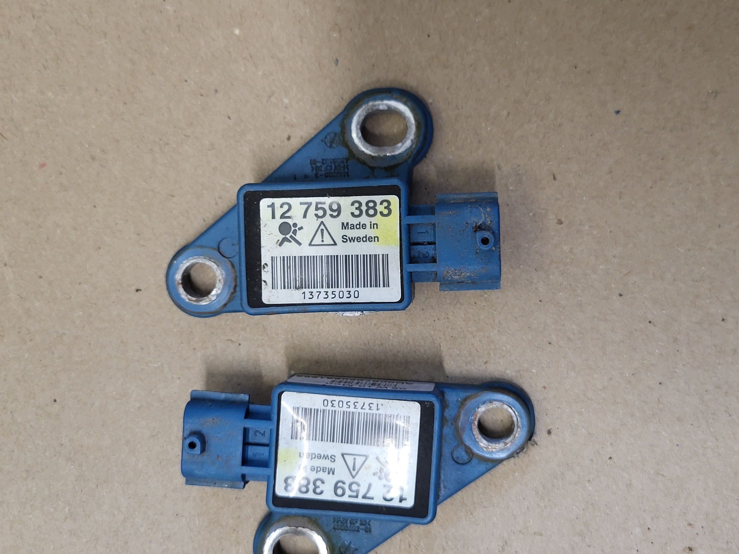 2X Crashsensor Drucksensor SENSOR AIRBAGU Airbags POWIETRZNEJ SAAB OPEL VECTRA C