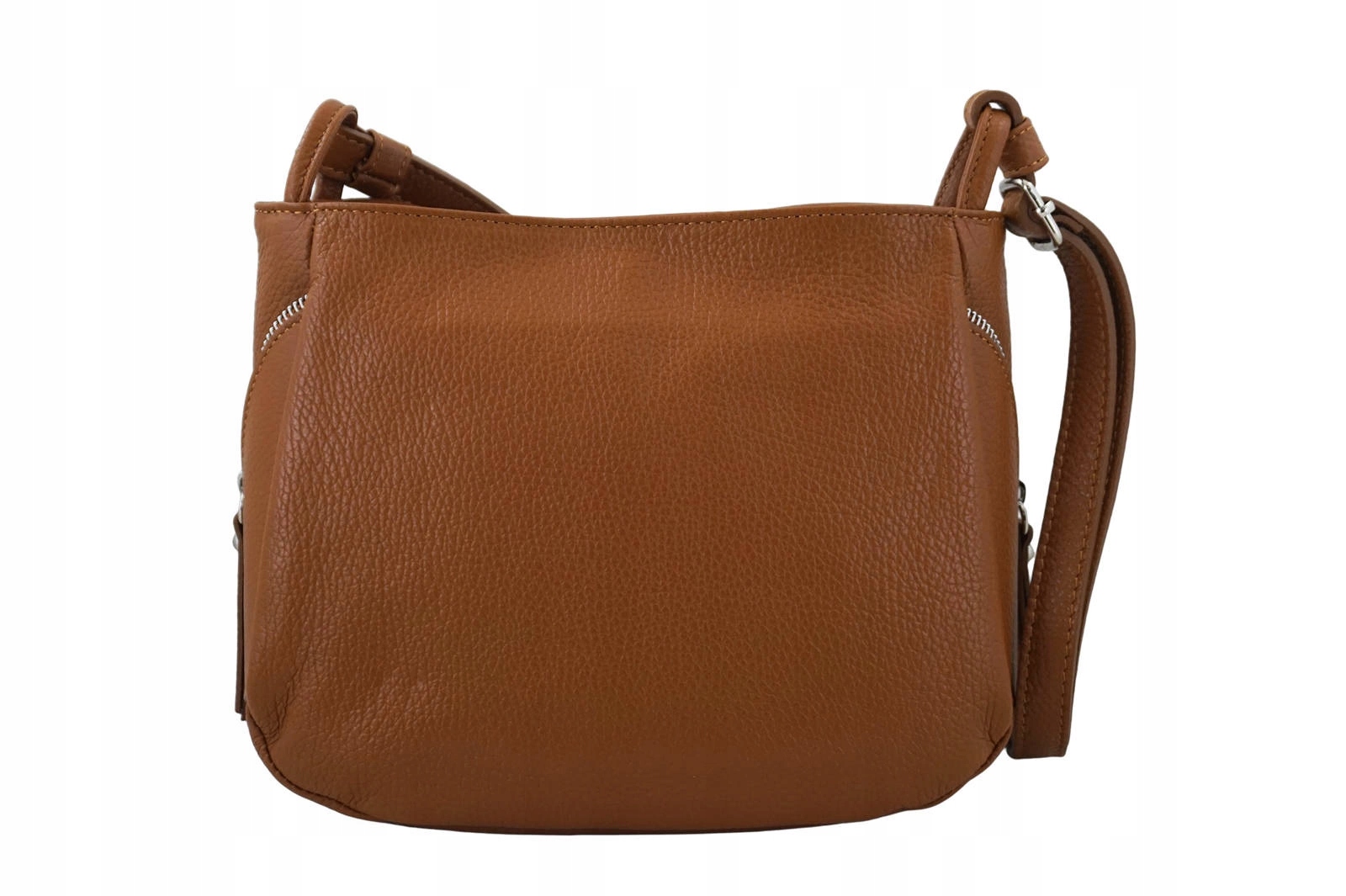 Klasická kožená kabelka přes rameno Světle hnědá