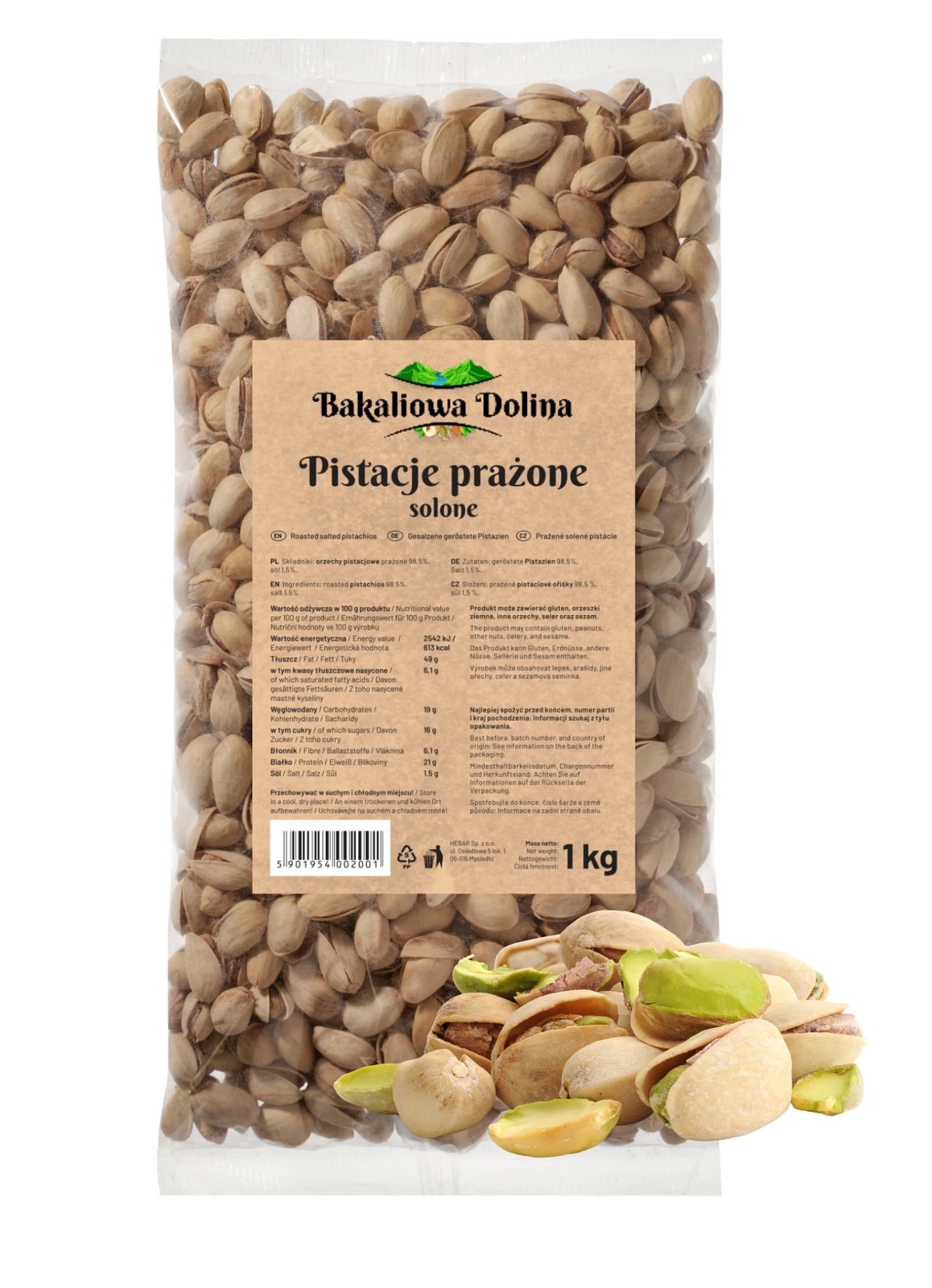 Bakaliowa Dolina Pistacje 1kg