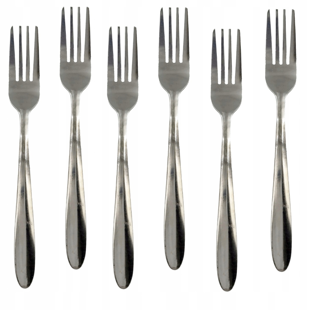 ZESTAW WIDELCÓW OBIADOWYCH 6SZT stal nierdzewna WIDELCE SZTUĆCE