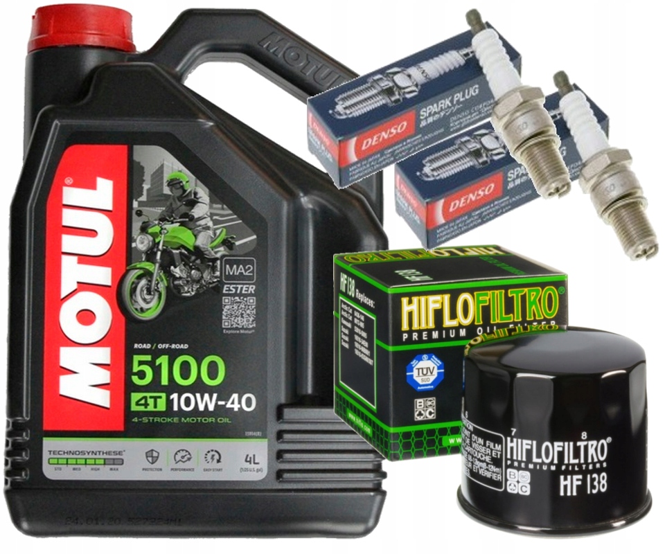 ZESTAW MOTUL 5100 10W40 4L FILTR ŚWIECE SUZUKI DL650 V-STROM 04-11