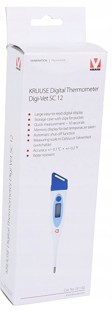 Kruuse termometr weterynaryjny Digi-Vet SC12 Stan opakowania oryginalne
