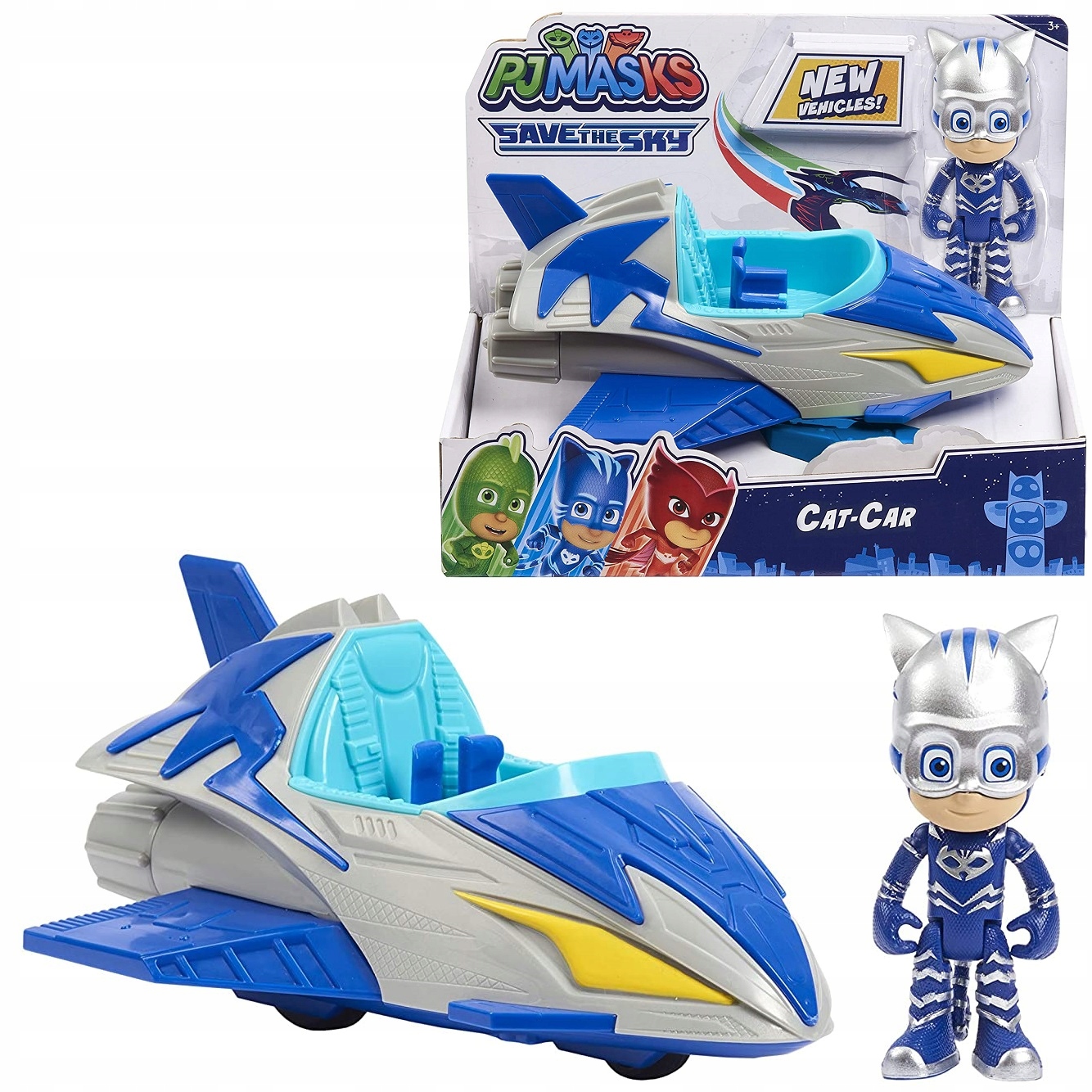 PJ MASKS KOTBOY + CAT CAR ZESTAW PIDŻAMERSI