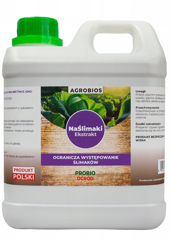 Ekstrakt NaŚlimaki Ogranicza występowanie ślimaków 2l ProbioOgród