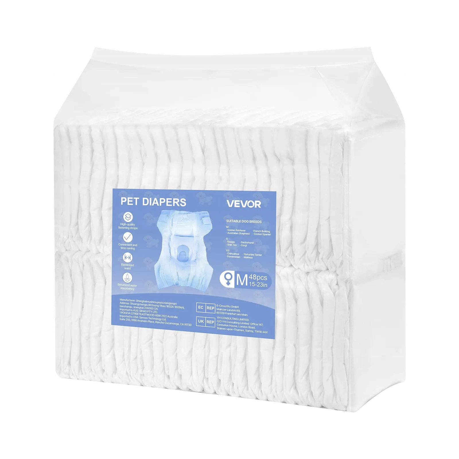 Plenky pro psa feny M 96 ks absorpční na tečku trénink