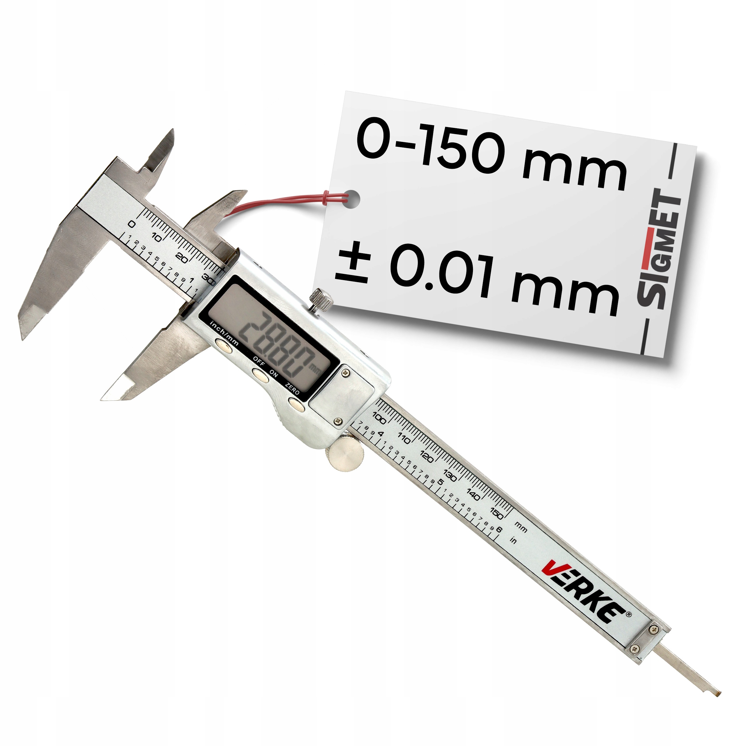 Elektrické posuvné měřítko 0-150 mm nerezová ocel, přesné 0,02 mm