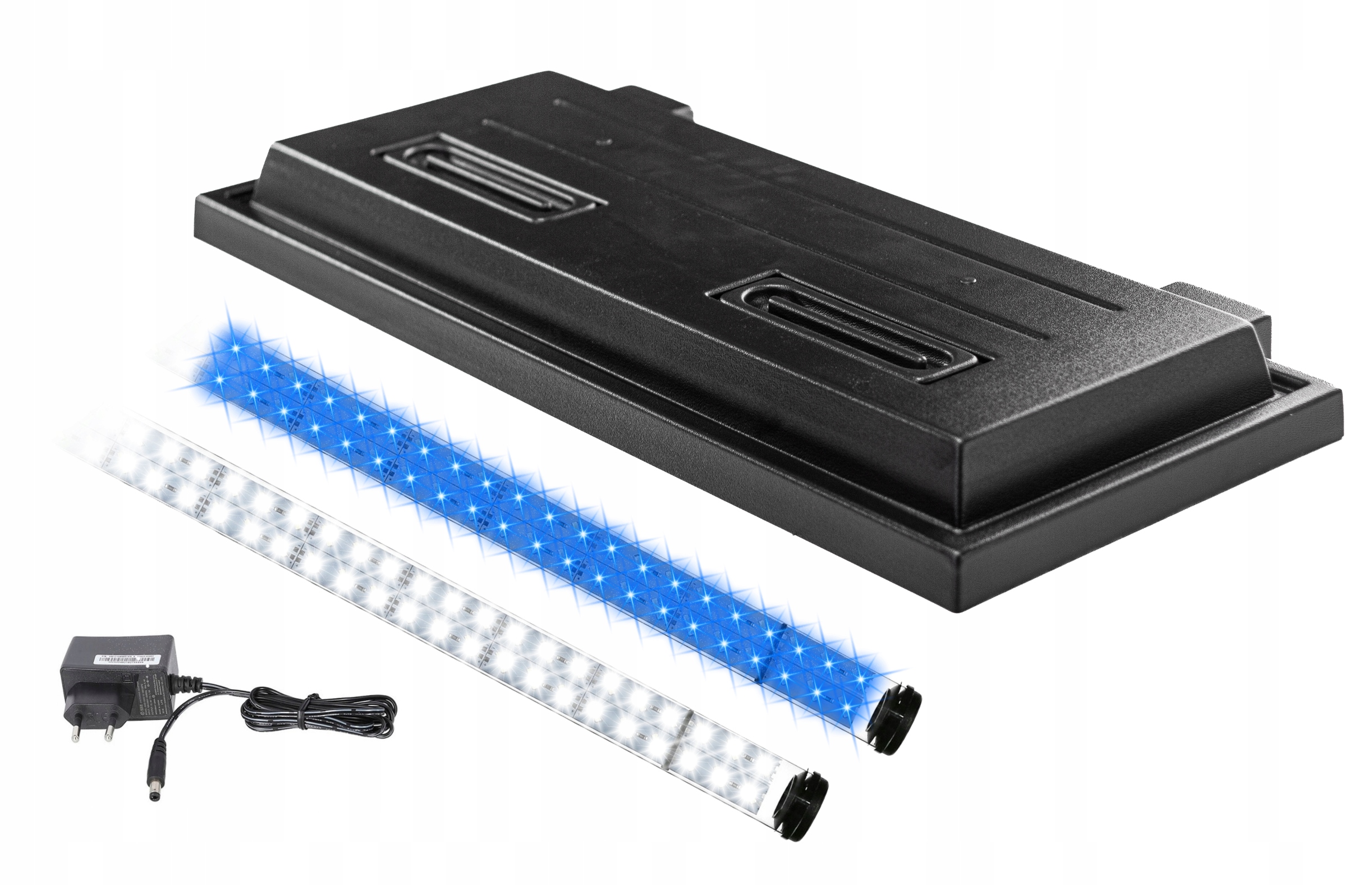 Levně Kryt do akvária 120x40 černý Led osvětlení Bílé Modré