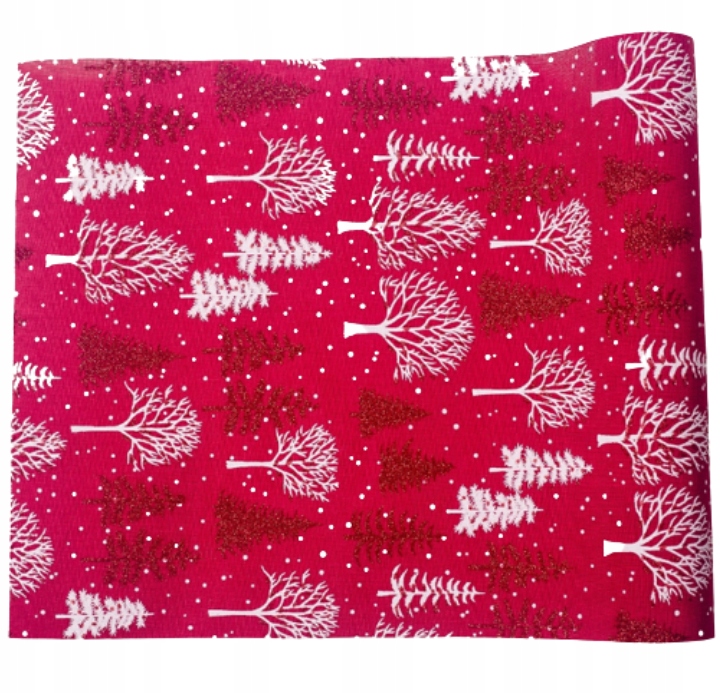 ŚWIĄTECZNY BIEŻNIK NA STÓŁ OBRUS WIGILIJNY DEKORACYJNY W ROLCE ŚWIĘTA Marka bez marki