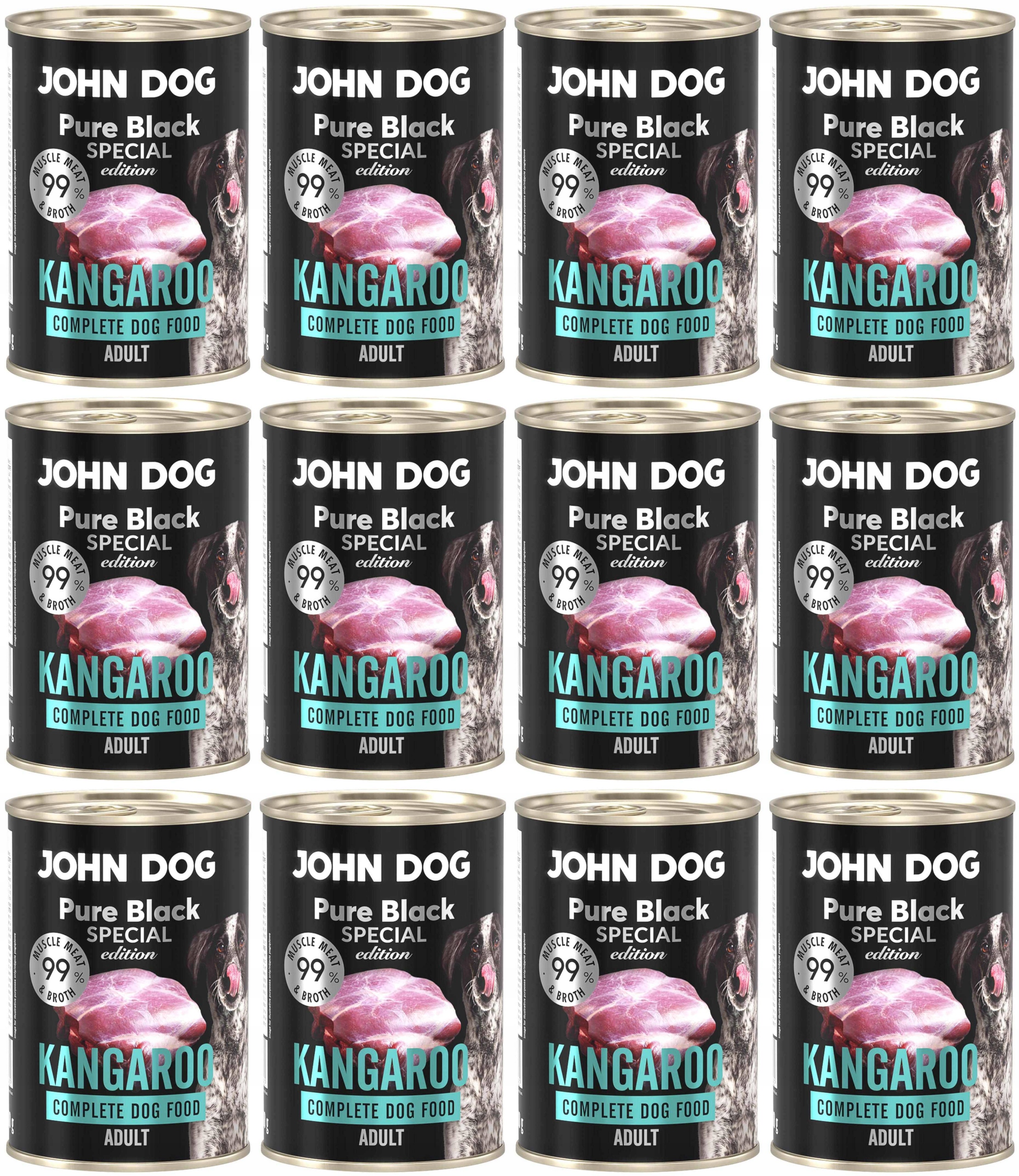 John Dog Pure Black Special Edition Kangur 12 x 400 g
