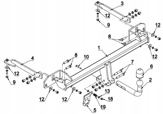 Hak holowniczy do OPEL MOKKA SUV 2012-2019 +moduł Producent Auto-hak