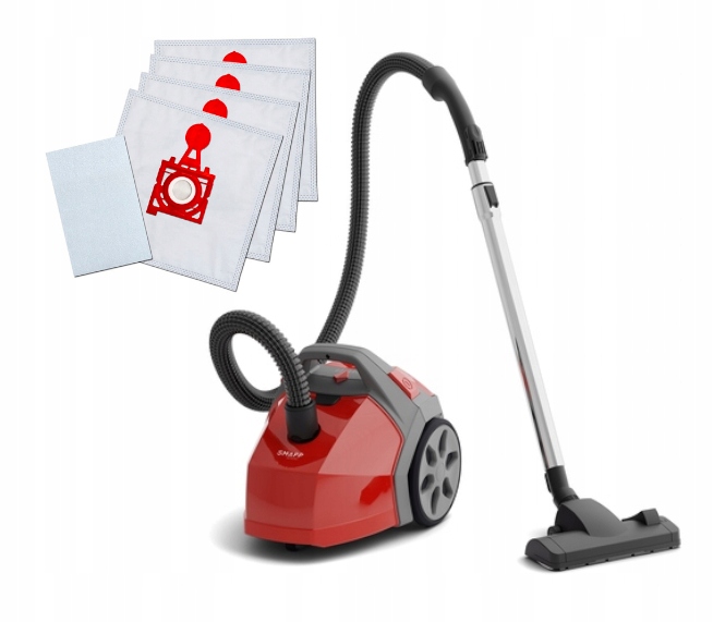 Odkurzacz workowy Smapp 608.2 czerwony 900W dynamic +4 Worki+filtr Polski