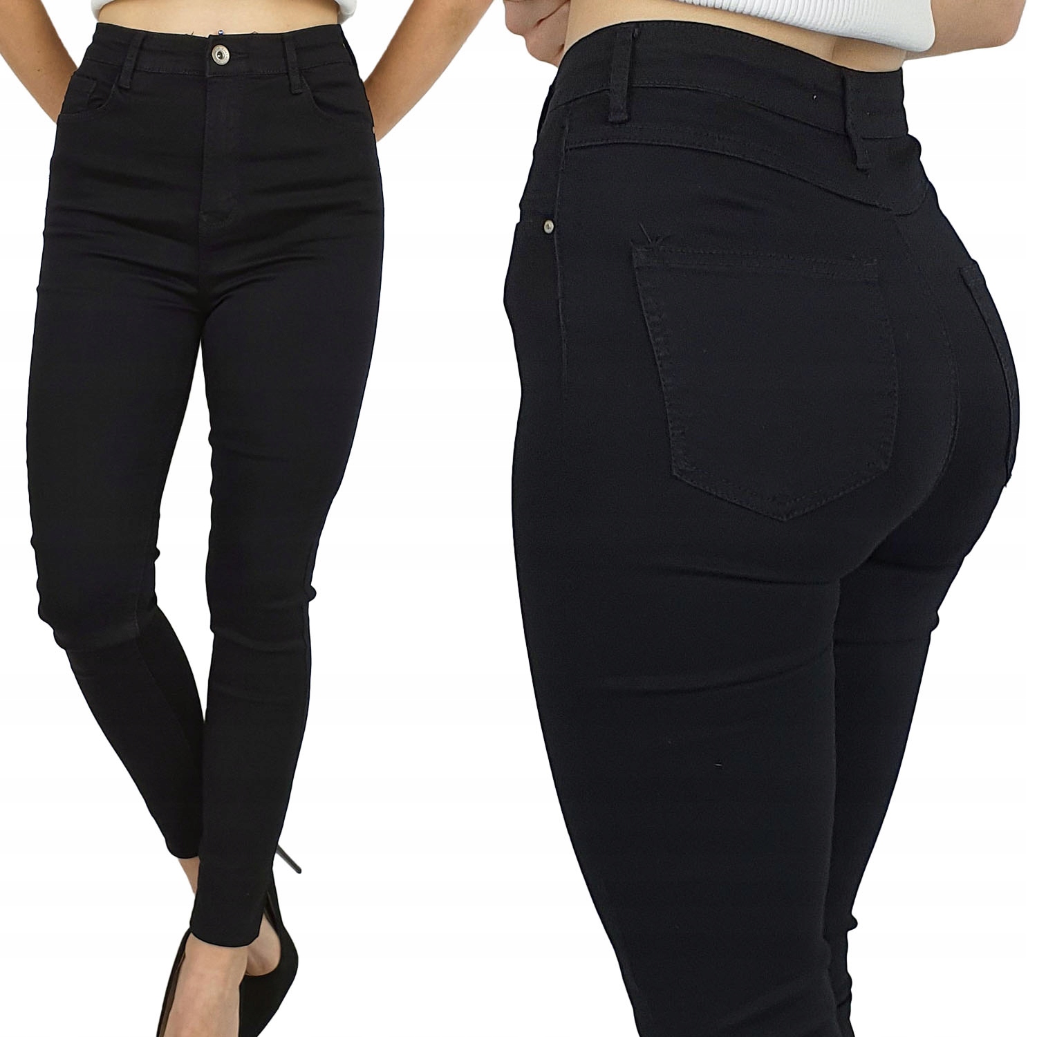 

#klasyczne Damskie Spodnie Modelujące Black 36-48