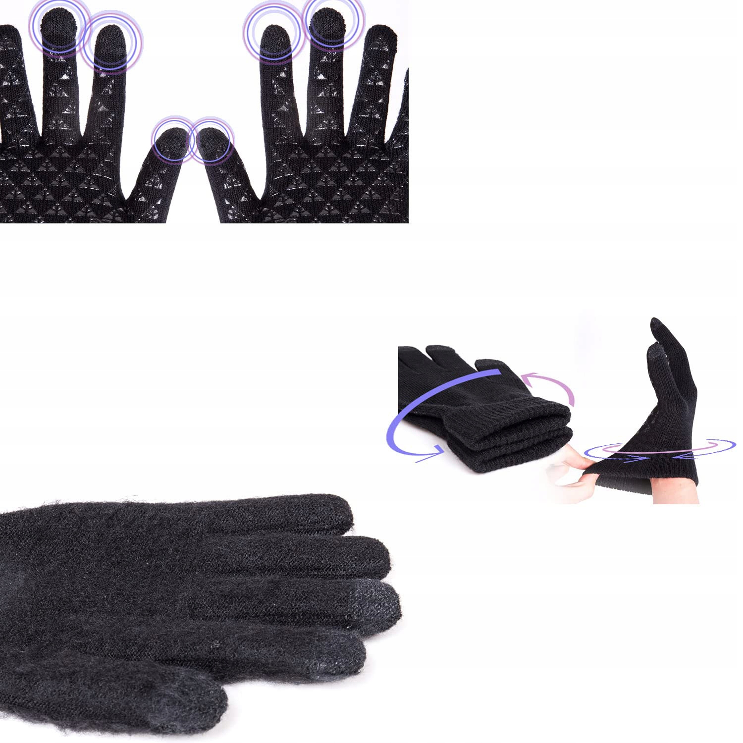 RĘKAWICZKI ZIMOWE HERMAL MIĘKKA CIEPŁA PODSZEWKA Marka inna