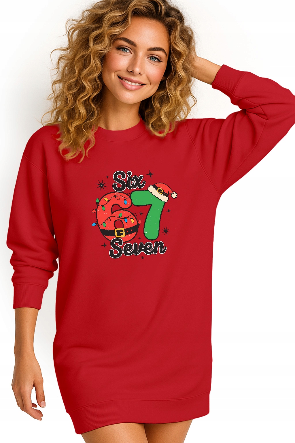 Mikina Vánoční Oversize Šaty Six Seven 67 Dárek K Vánocům XL