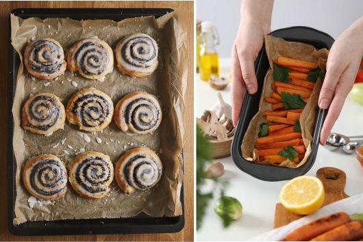 PAPIER DO PIECZENIA BRĄZOWY SILIKONOWANY 38cm 50m Materiał papier