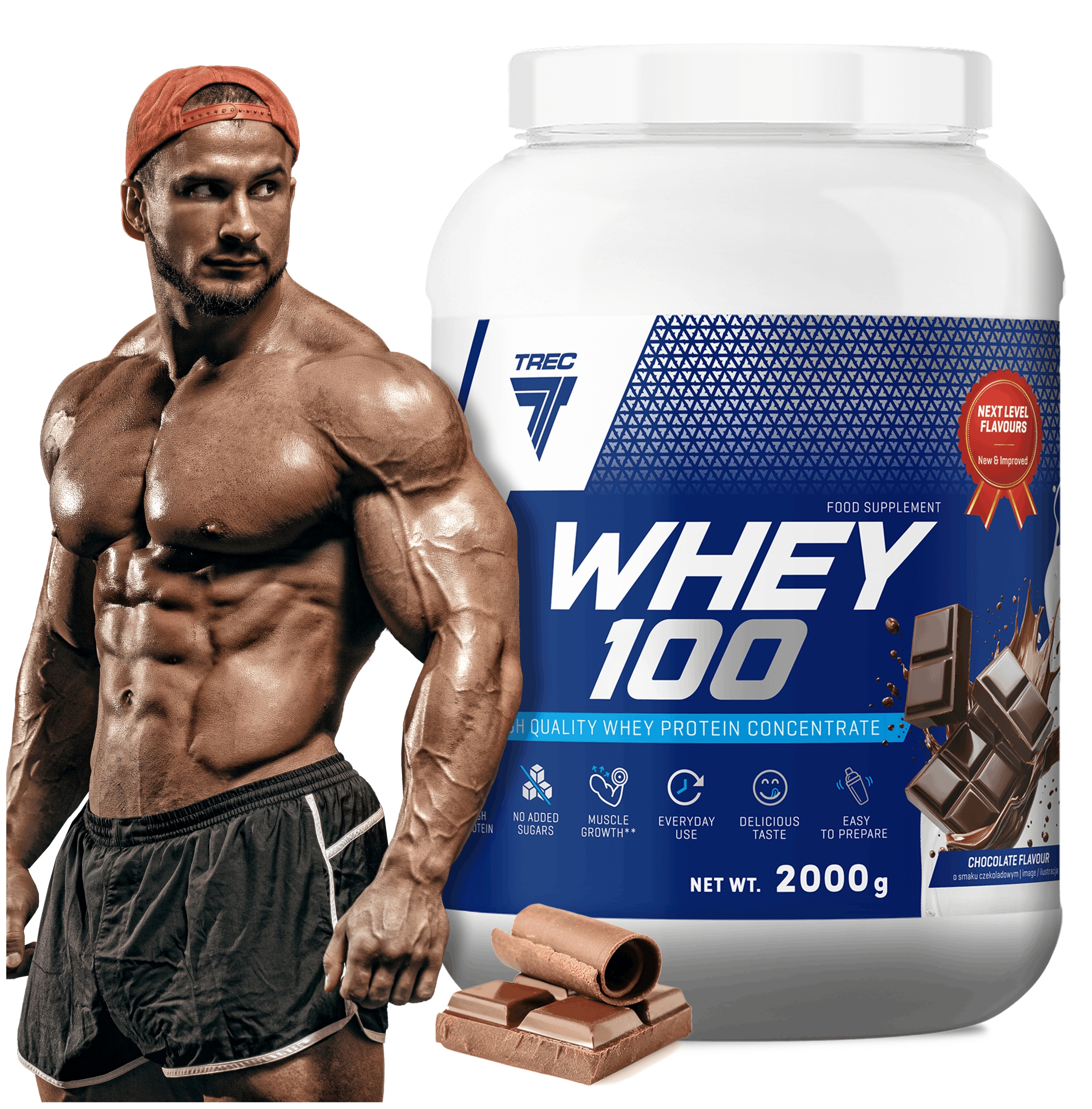 Lahodné Bílkoviny Wpc Trec Whey 100 2000 g Bílkoviny Na Hmotu Pro Aktivní