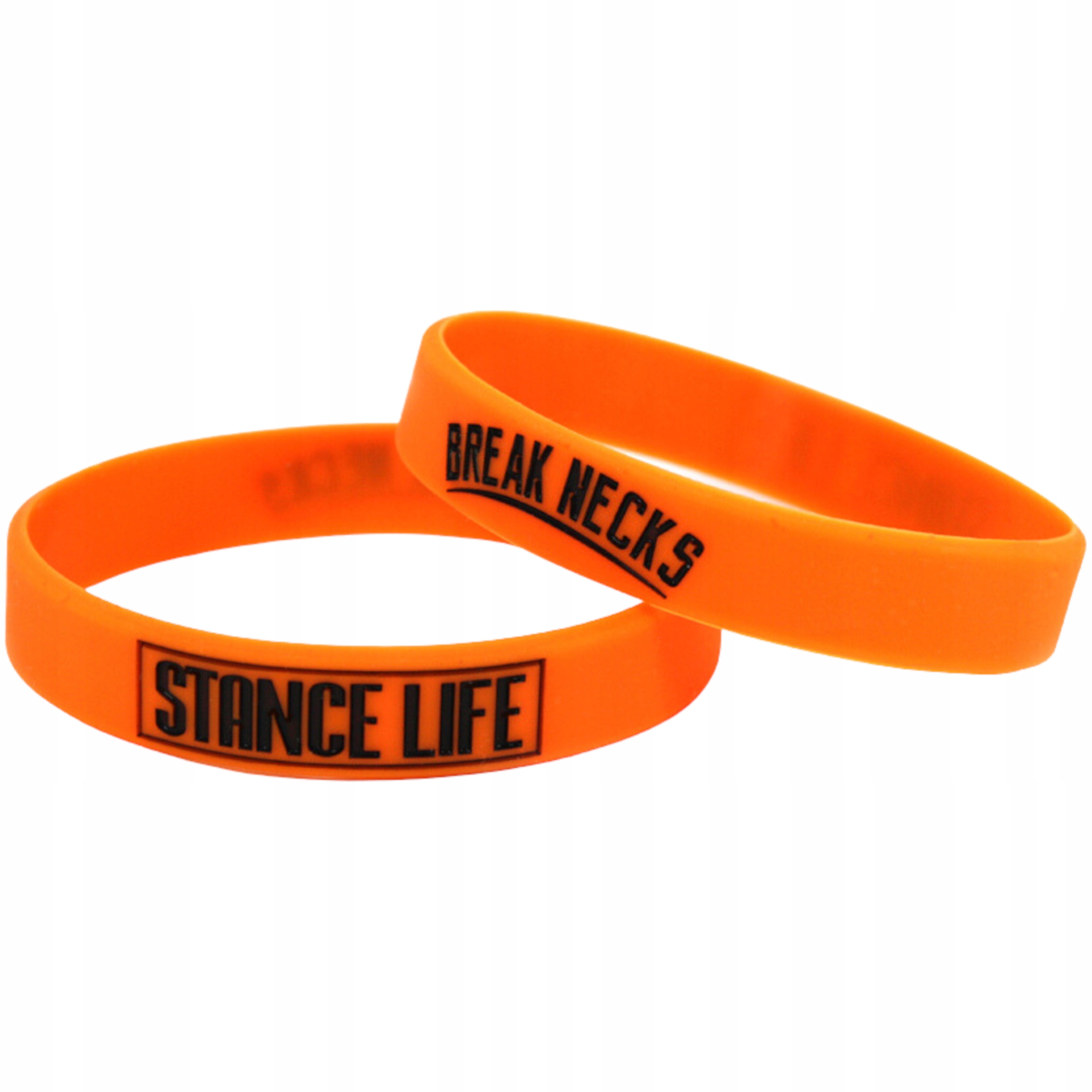 Opaska silikonowa na rękę męska damska Stance Life Break Necks Pomarańczowa
