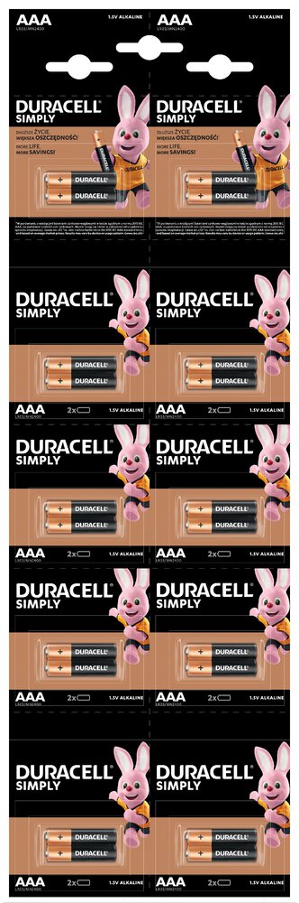 

Baterie Alkaiczne Duracell Basic Aaa LR03 20szt