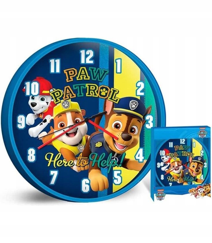 PAW PATROL CHASE RUBBLE MARSHALL настенные часы