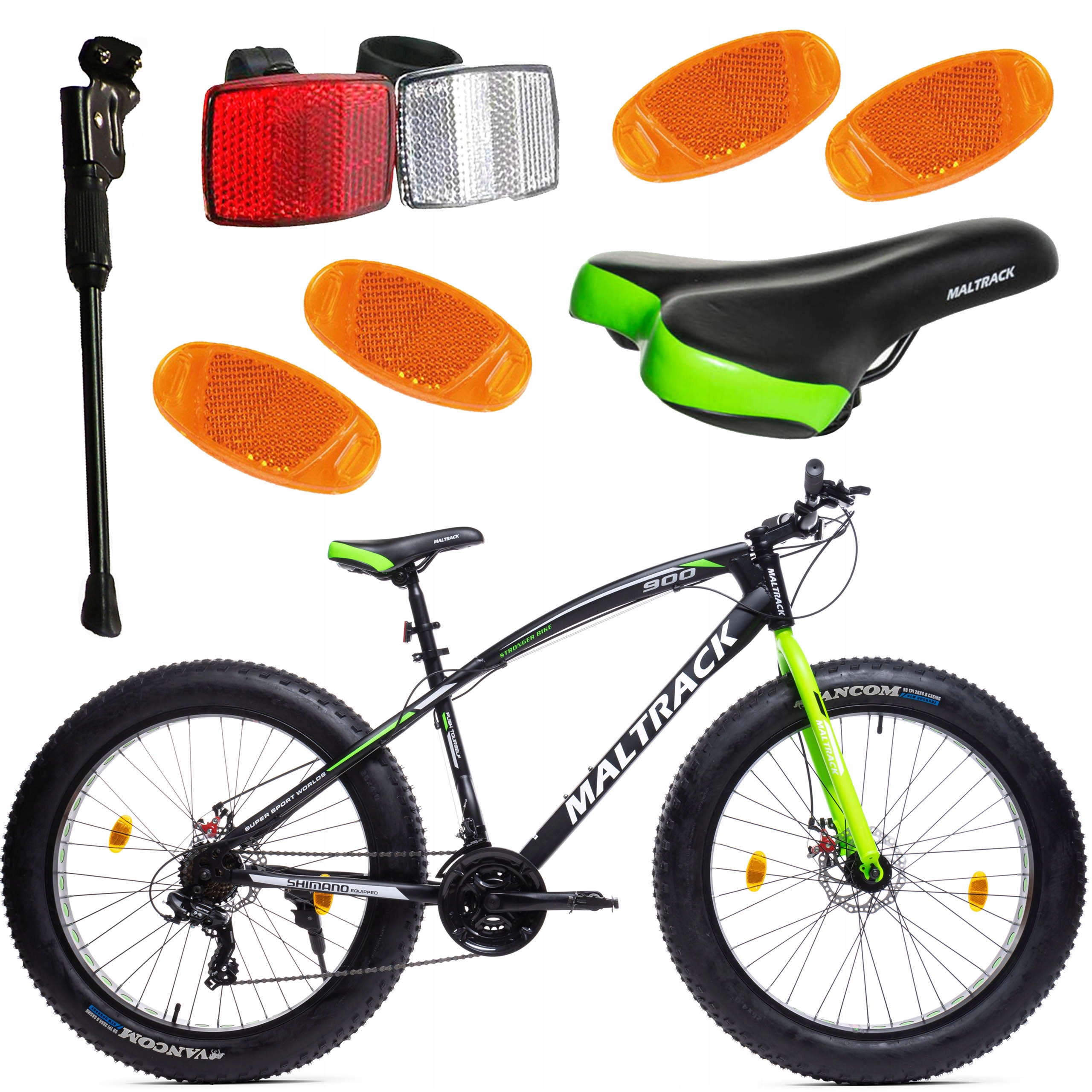 ROWER FATBIKE TERENOWY STALOWA RAMA PRZERZUTKI SHIMANO SZEROKIE OPONY 26"