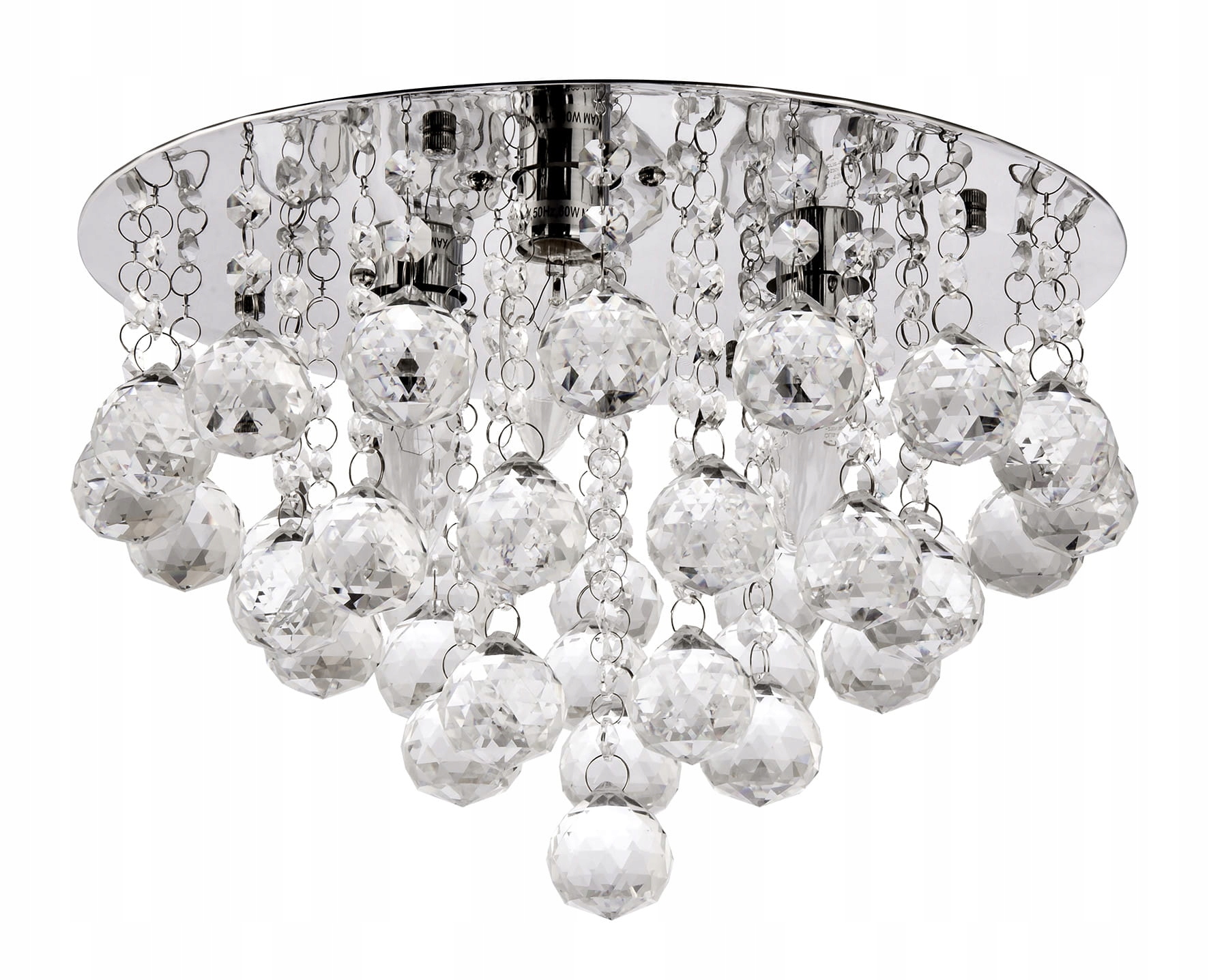 Svadobný stropné svietidlo P-e 1437/3-35 veľké a malé visiace kryštály, do plesovej sály