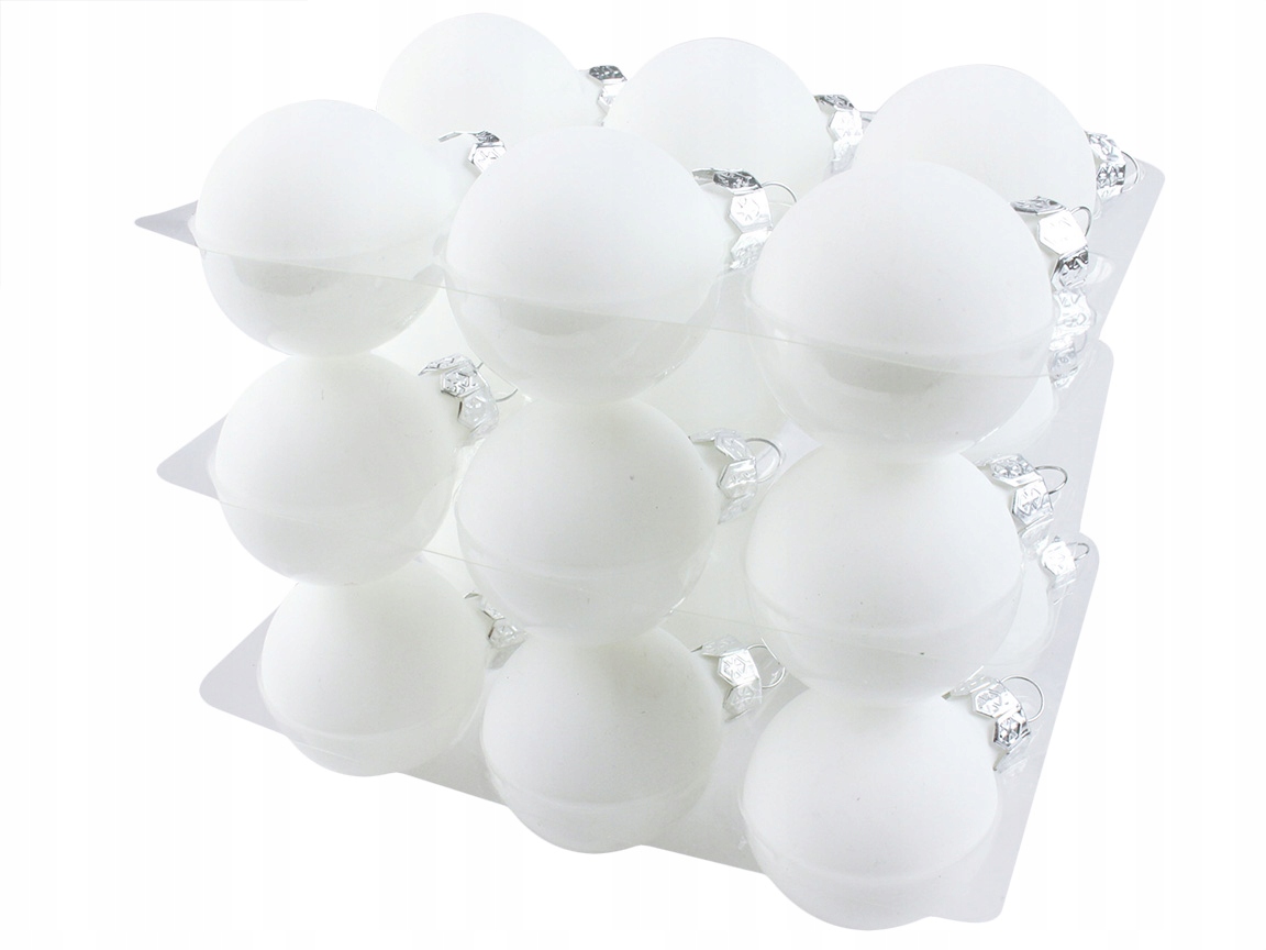 

Szklane Bombki Bombka 4cm 18szt Arctic White