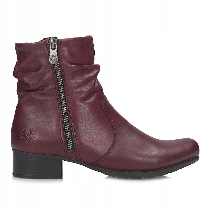 Klasické dámské kotníkové boty na podpatku Rieker 78656-35