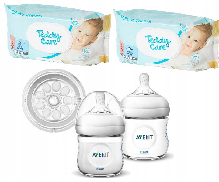 

2 x Philips Avent +2x chusteczki 90szt butelka 125