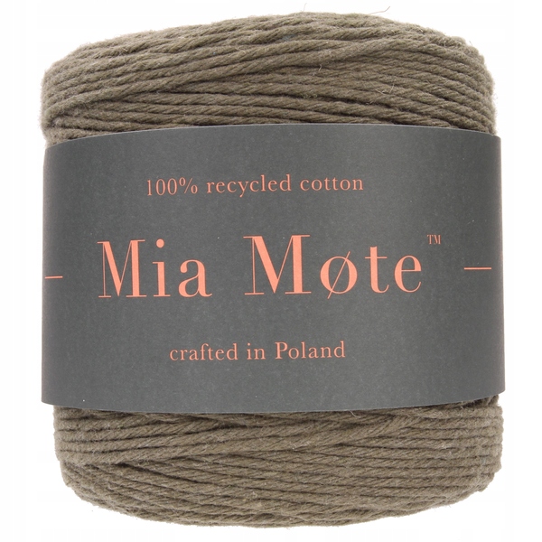 Mia Mote Sznurek bawełniany skręcany do makramy khaki zielony 2mm 60m
