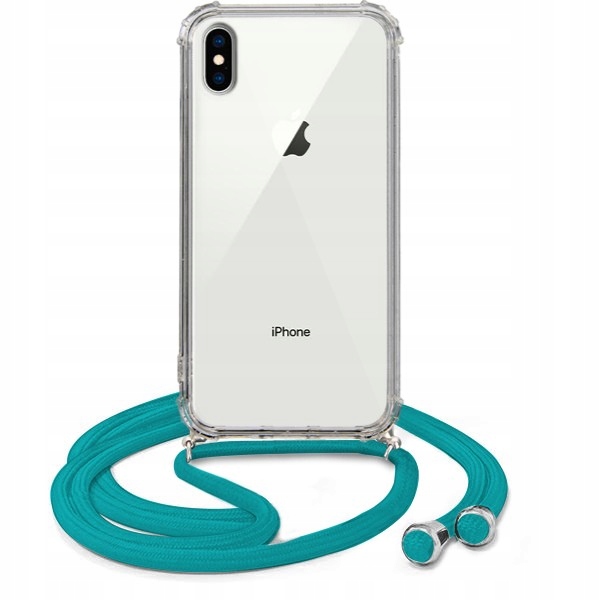 

Etui Crossbody do Iphone X Turkusowy Sznurek Case