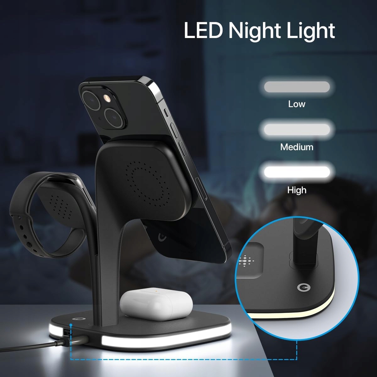 EXW Kompatybilna z Magsafe stacja ładująca, 5 w 1, iPhone 12/13/14/15 L51 EAN (GTIN) 747781464880