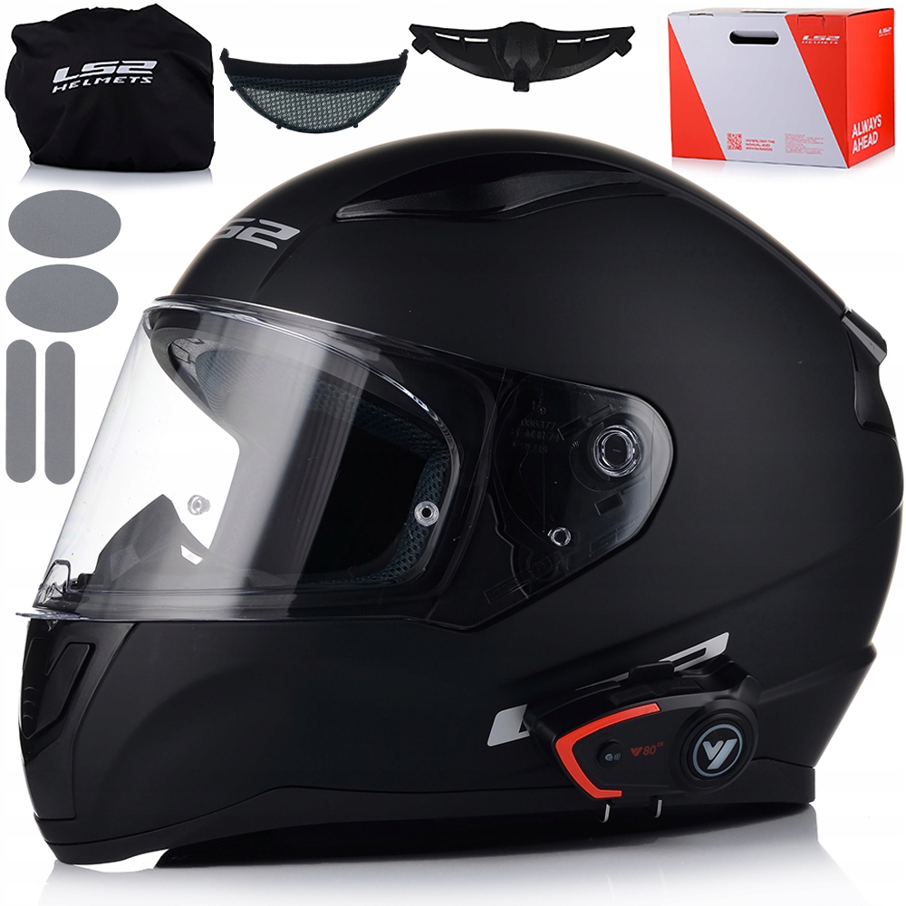 Motocyklová Prilba LS2 FF353 Rapid II Čierna Matt Interkom Vito Bluetooth