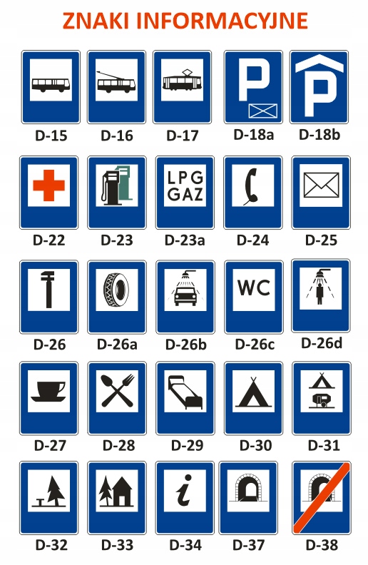 Znak Drogowy D informacyjny odblask typ I 60x75 cm
