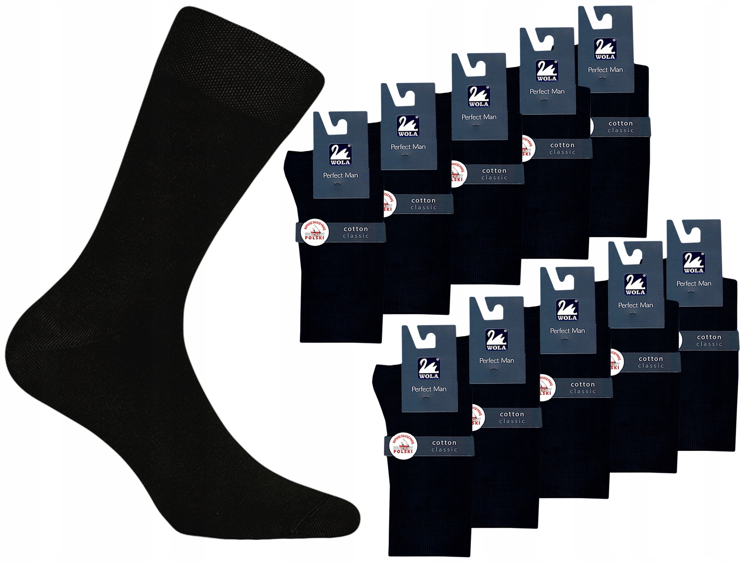

Skarpety Wola Perfect Man, 10-pak, czarny, 39-41